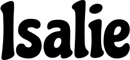 Vorschau des Bootsnamens "Isalie" als Schriftzug für "Style Neu 41"