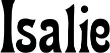 Vorschau des Bootsnamens "Isalie" als Schriftzug für "Bootsbeschriftung Neu 44"