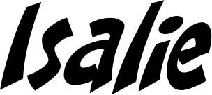 Vorschau des Bootsnamens "Isalie" als Schriftzug für "Bootsbeschriftung Klassisch 31"