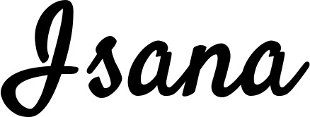 Vorschau des Bootsnamens "Isana" als Schriftzug für "Bootsbeschriftung Klassisch 96"