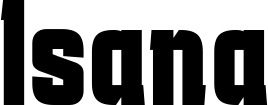 Vorschau des Bootsnamens "Isana" als Schriftzug für "Bootsbeschriftung Fett 41"