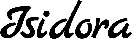 Vorschau des Bootsnamens "Isidora" als Schriftzug für "Bootsbeschriftung Klassisch 77"