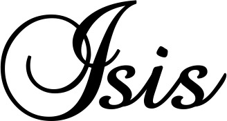 Vorschau des Bootsnamens "Isis" als Schriftzug für "Bootsbeschriftung Klassisch 02-A"