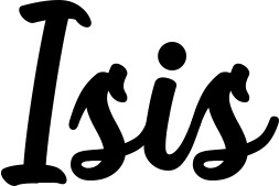 Vorschau des Bootsnamens "Isis" als Schriftzug für "Bootsbeschriftung Klassisch 43"