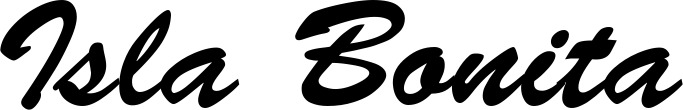 Vorschau des Bootsnamens "Isla Bonita" als Schriftzug für "Bootsbeschriftung Klassisch 03"