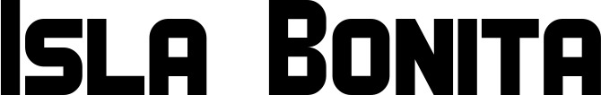 Vorschau des Bootsnamens "Isla Bonita" als Schriftzug für "Bootsbeschriftung Neu 34"