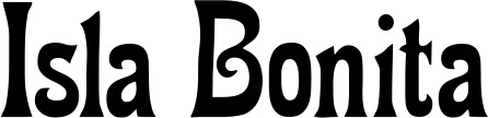 Vorschau des Bootsnamens "Isla Bonita" als Schriftzug für "Bootsbeschriftung Neu 44"