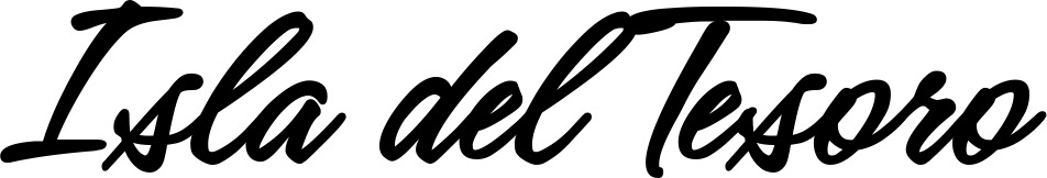 Vorschau des Bootsnamens "Isla del Tesoro" als Schriftzug für "Bootsbeschriftung Klassisch 71"
