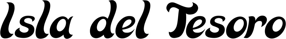 Vorschau des Bootsnamens "Isla del Tesoro" als Schriftzug für "Bootsbeschriftung Klassisch 33"