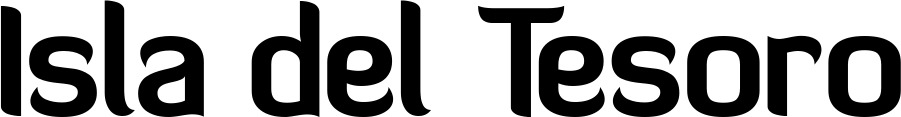 Vorschau des Bootsnamens "Isla del Tesoro" als Schriftzug für "Bootsbeschriftung Normal 06"