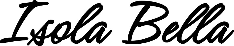 Vorschau des Bootsnamens "Isola Bella" als Schriftzug für "Bootsbeschriftung Klassisch 71"