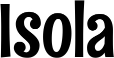 Vorschau des Bootsnamens "Isola" als Schriftzug für "Bootsbeschriftung Neu 68"