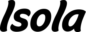 Vorschau des Bootsnamens "Isola" als Schriftzug für "Bootsbeschriftung Klassisch 14"