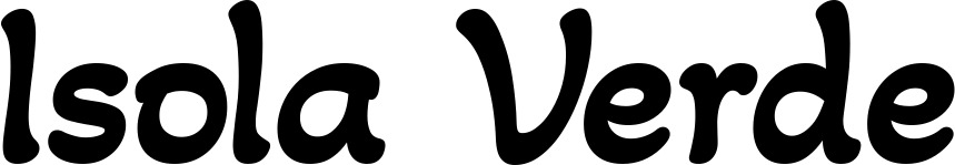 Vorschau des Bootsnamens "Isola Verde" als Schriftzug für "Bootsbeschriftung Klassisch 103"