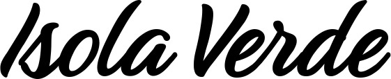 Vorschau des Bootsnamens "Isola Verde" als Schriftzug für "Bootsbeschriftung Klassisch 48"