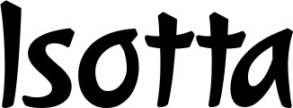 Vorschau des Bootsnamens "Isotta" als Schriftzug für "Bootsbeschriftung Klassisch 72"