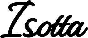Vorschau des Bootsnamens "Isotta" als Schriftzug für "Bootsbeschriftung Klassisch 111"