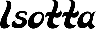 Vorschau des Bootsnamens "Isotta" als Schriftzug für "Bootsbeschriftung Klassisch 33"