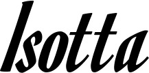 Vorschau des Bootsnamens "Isotta" als Schriftzug für "Bootsbeschriftung Klassisch 93"