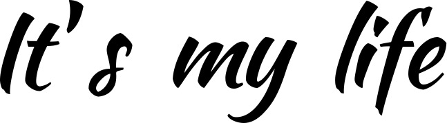 Vorschau des Bootsnamens "It's my life" als Schriftzug für "Bootsbeschriftung Klassisch 73"