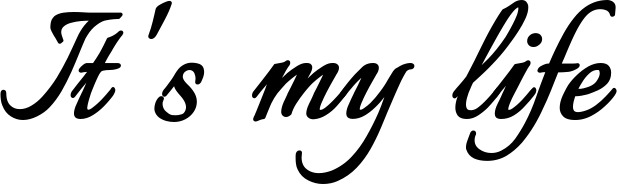 Vorschau des Bootsnamens "It's my life" als Schriftzug für "Bootsbeschriftung Klassisch 58"