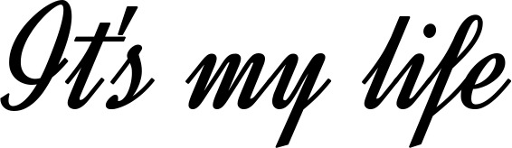 Vorschau des Bootsnamens "It's my life" als Schriftzug für "Bootsbeschriftung Klassisch 44"