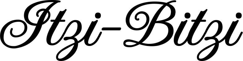 Vorschau des Bootsnamens "Itzi-Bitzi" als Schriftzug für "Bootsbeschriftung Klassisch 70"