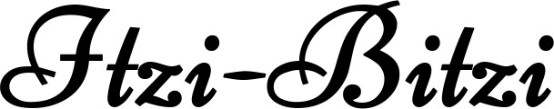 Vorschau des Bootsnamens "Itzi-Bitzi" als Schriftzug für "Bootsbeschriftung Klassisch 84"