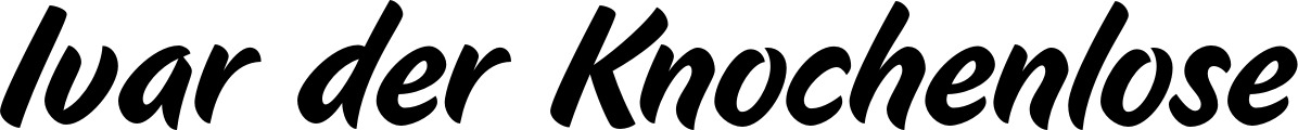 Vorschau des Bootsnamens "Ivar der Knochenlose" als Schriftzug für "Bootsbeschriftung Klassisch 19"