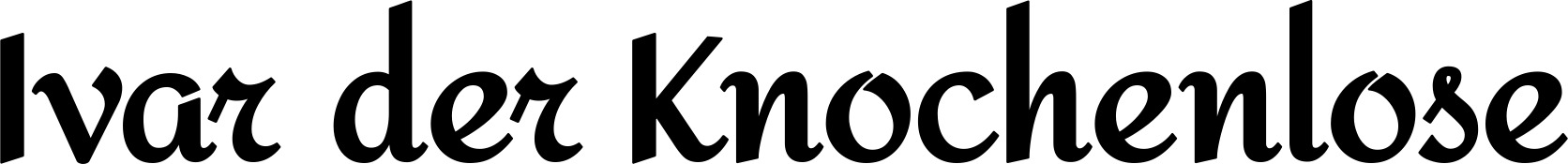 Vorschau des Bootsnamens "Ivar der Knochenlose" als Schriftzug für "Bootsbeschriftung Klassisch 37"