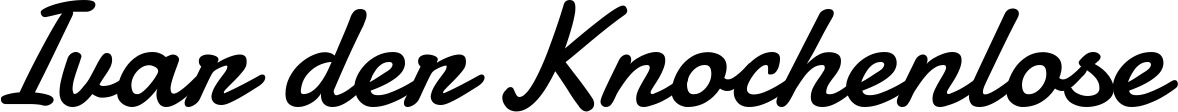 Vorschau des Bootsnamens "Ivar der Knochenlose" als Schriftzug für "Bootsbeschriftung Klassisch 61"