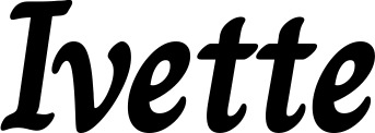 Vorschau des Bootsnamens "Ivette" als Schriftzug für "Bootsbeschriftung Klassisch 51"