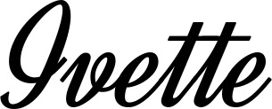 Vorschau des Bootsnamens "Ivette" als Schriftzug für "Bootsbeschriftung Klassisch 44"