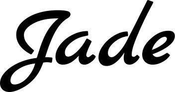 Vorschau des Bootsnamens "Jade" als Schriftzug für "Bootsbeschriftung Klassisch 77"