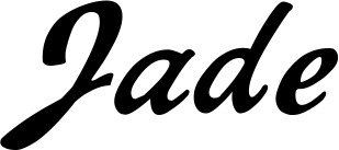 Vorschau des Bootsnamens "Jade" als Schriftzug für "Bootsbeschriftung Klassisch 12"