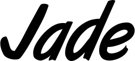 Vorschau des Bootsnamens "Jade" als Schriftzug für "Bootsbeschriftung Klassisch 38"