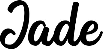 Vorschau des Bootsnamens "Jade" als Schriftzug für "Bootsbeschriftung Klassisch 43"