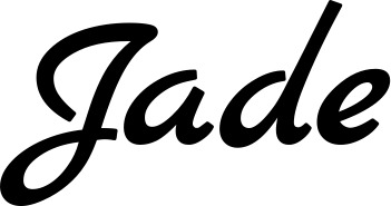 Vorschau des Bootsnamens "Jade" als Schriftzug für "Style Klassisch 45"