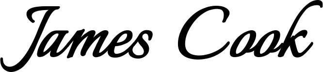 Vorschau des Bootsnamens "James Cook" als Schriftzug für "Bootsbeschriftung Klassisch 58"
