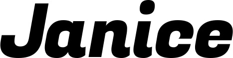 Vorschau des Bootsnamens "Janice" als Schriftzug für "Bootsbeschriftung Kursiv 04"