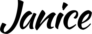 Vorschau des Bootsnamens "Janice" als Schriftzug für "Style Klassisch 73"