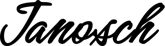 Vorschau des Bootsnamens "Janosch" als Schriftzug für "Bootsbeschriftung Klassisch 71"