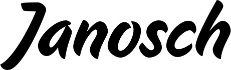Vorschau des Bootsnamens "Janosch" als Schriftzug für "Bootsbeschriftung Klassisch 19"