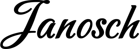 Vorschau des Bootsnamens "Janosch" als Schriftzug für "Bootsbeschriftung Klassisch 50"