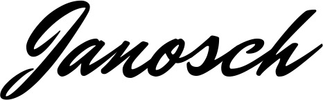 Vorschau des Bootsnamens "Janosch" als Schriftzug für "Bootsbeschriftung Klassisch 82"