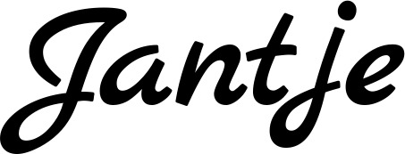 Vorschau des Bootsnamens "Jantje" als Schriftzug für "Bootsbeschriftung Klassisch 77"