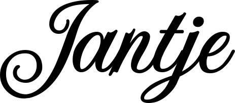 Vorschau des Bootsnamens "Jantje" als Schriftzug für "Bootsbeschriftung Klassisch 70"