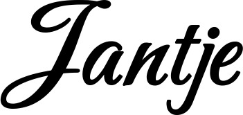 Vorschau des Bootsnamens "Jantje" als Schriftzug für "Bootsbeschriftung Klassisch 50"