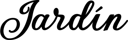 Vorschau des Bootsnamens "Jardín" als Schriftzug für "Bootsbeschriftung Klassisch 69"