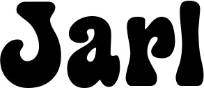 Vorschau des Bootsnamens "Jarl" als Schriftzug für "Bootsbeschriftung Klassisch 16"